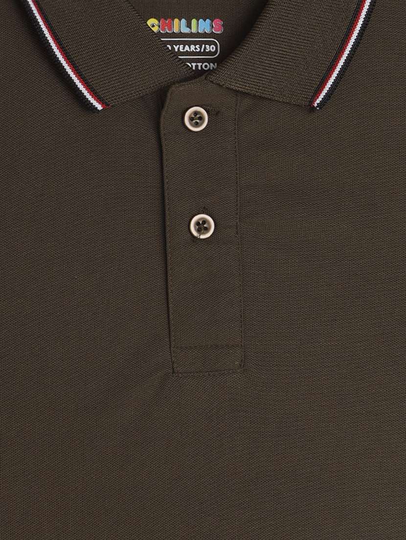 boys solid short sleeve polo t-shirt - 22272388 -  Standard Image - 3