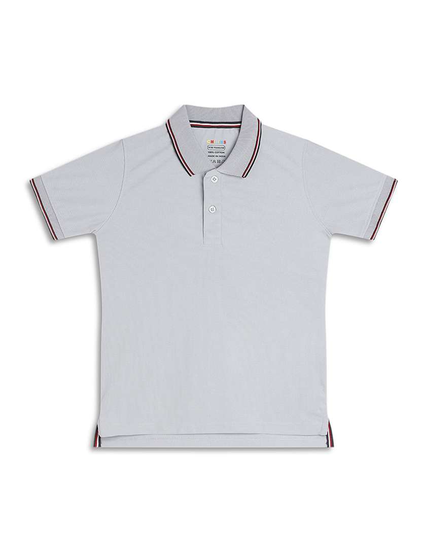 boys solid short sleeve polo t-shirt