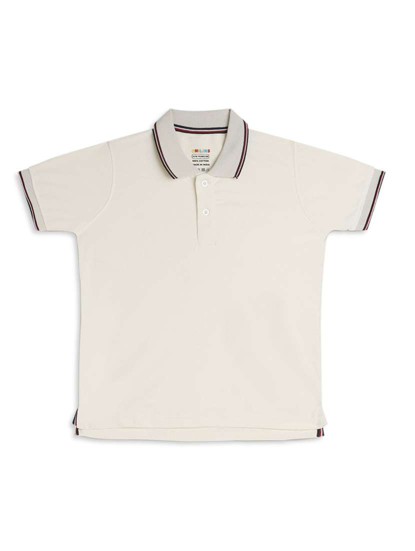 boys solid short sleeve polo t-shirt