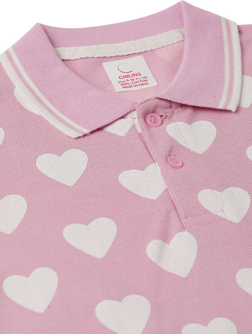 girls printed short sleeve polo tee - 22272403 -  Standard Image - 3