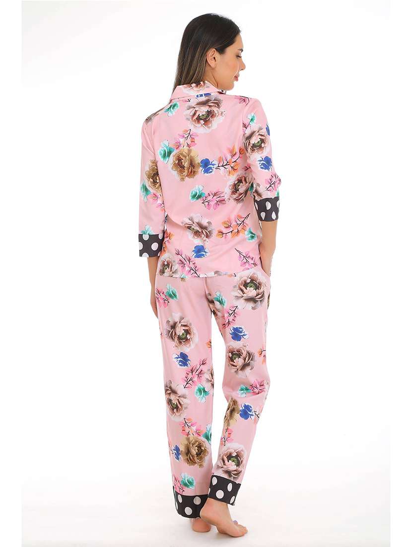 women printed nightwear pyjama set - 22272460 -  Standard Image - 3