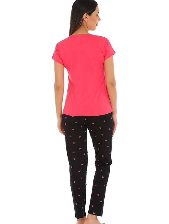 women printed nightwear pyjama set - 22272465 -  Standard Image - 3