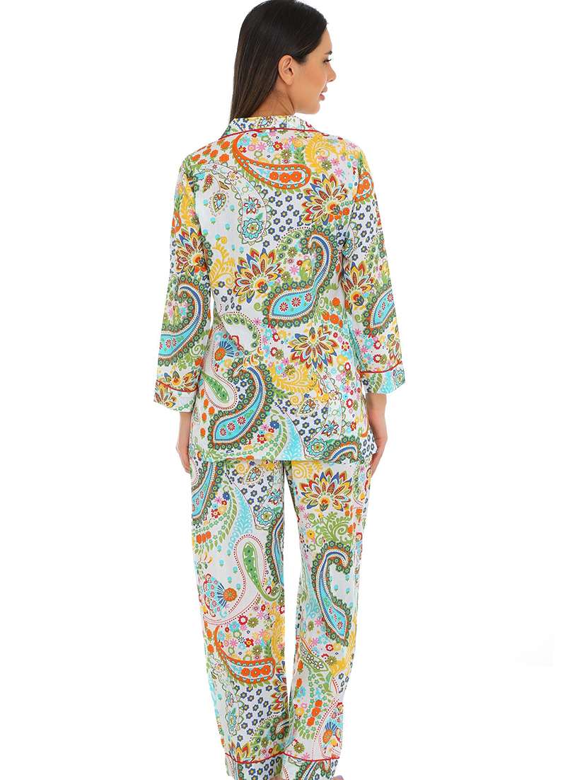 women printed nightwear pyjama set - 22272466 -  Standard Image - 3