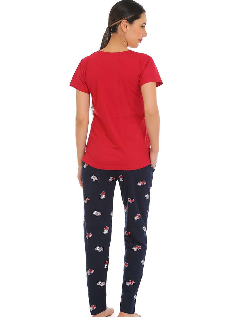 women printed nightwear pyjama set - 22272469 -  Standard Image - 3