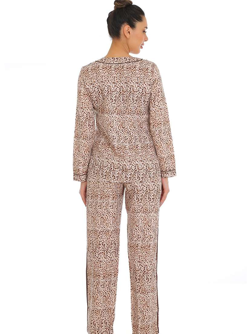 women printed nightwear pyjama set - 22272470 -  Standard Image - 3