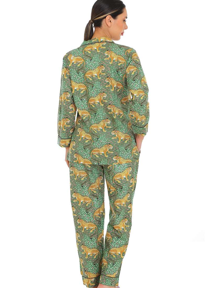 women printed nightwear pyjama set - 22272481 -  Standard Image - 3