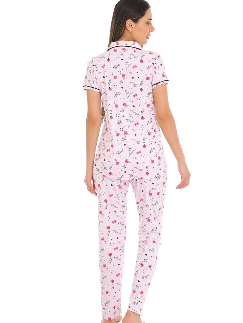 women printed nightwear pyjama set - 22272484 -  Standard Image - 3