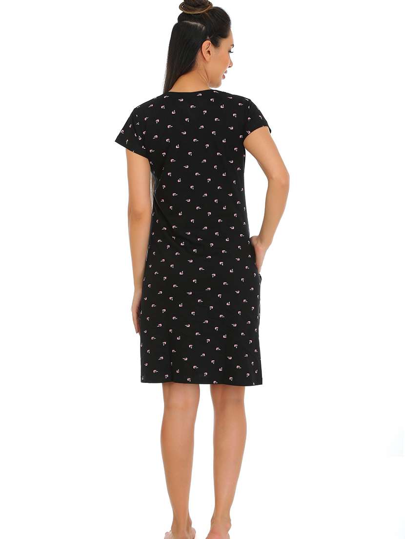 women printed short sleeve sleepshirt - 22272502 -  Standard Image - 3