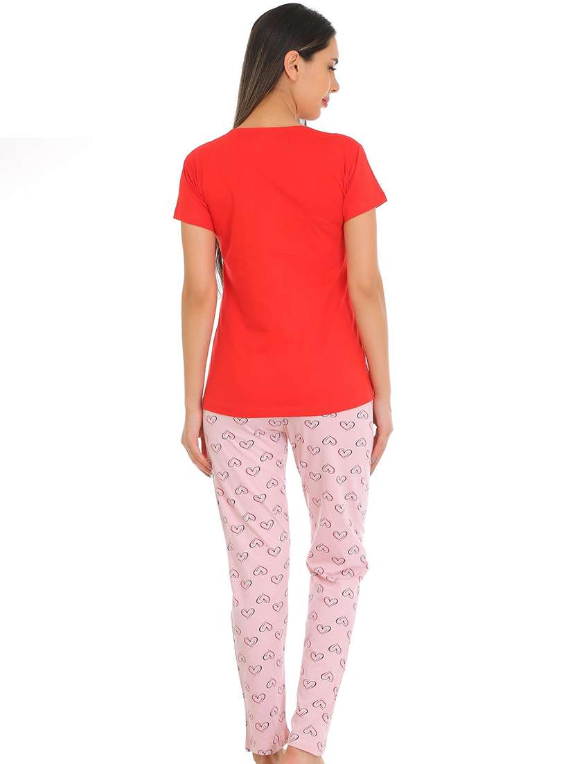 women printed nightwear pyjama set - 22272503 -  Standard Image - 3