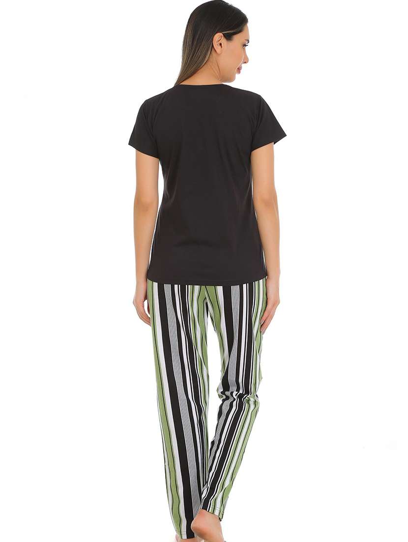 women printed nightwear pyjama set - 22272508 -  Standard Image - 3