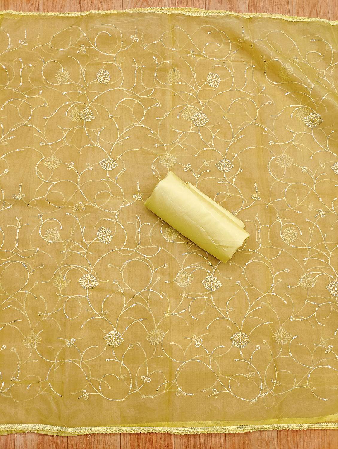 women floral embroidered unstitched suit set - 22272677 -  Standard Image - 3