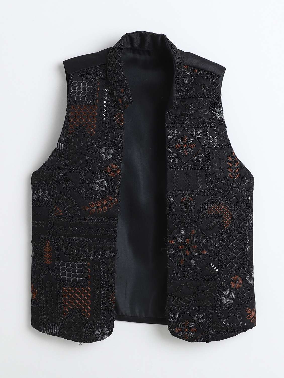 boys embroidered long sleeve sherwani set - 22272688 -  Standard Image - 3