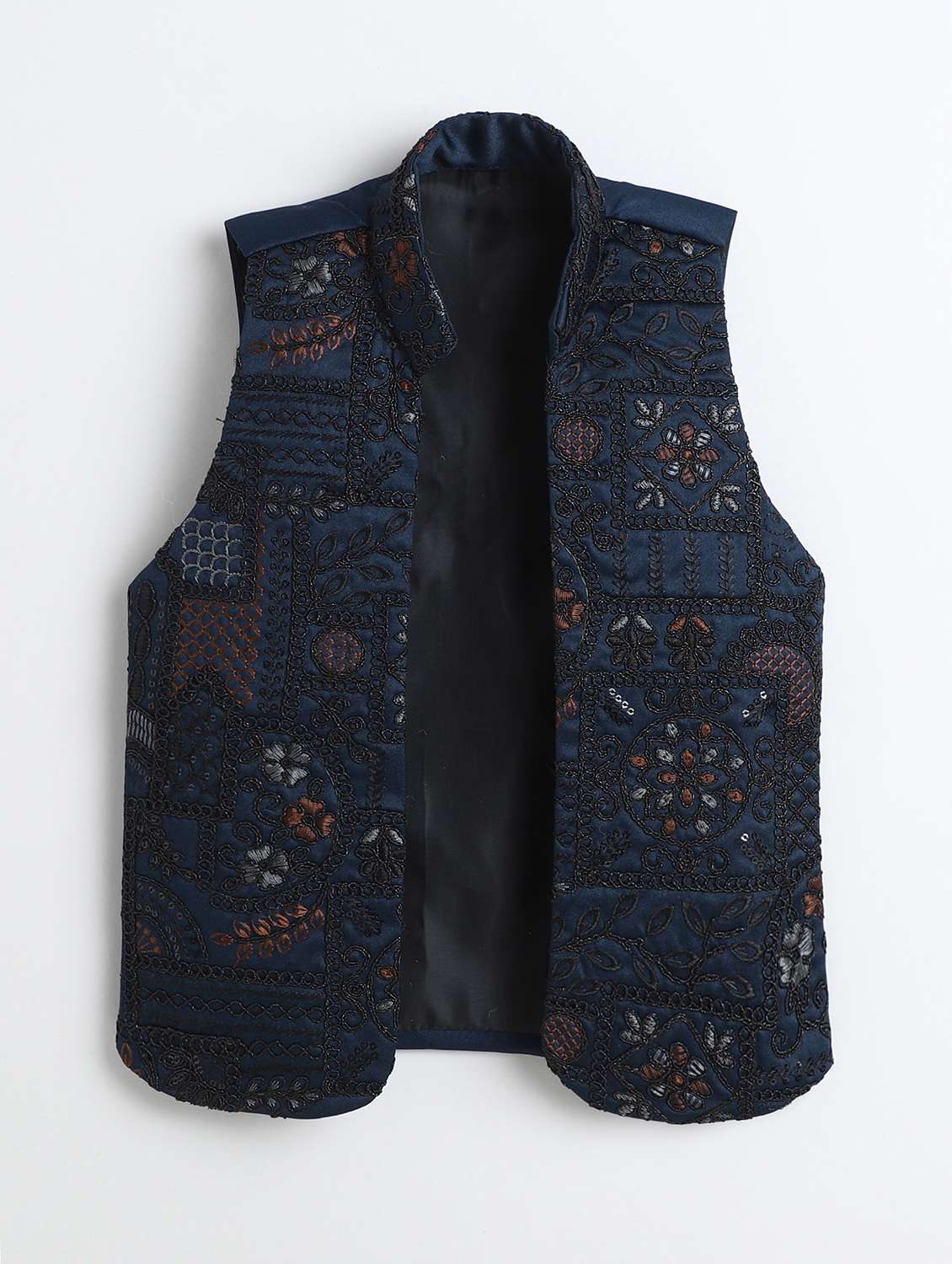 boys embroidered long sleeve sherwani set - 22272689 -  Standard Image - 3