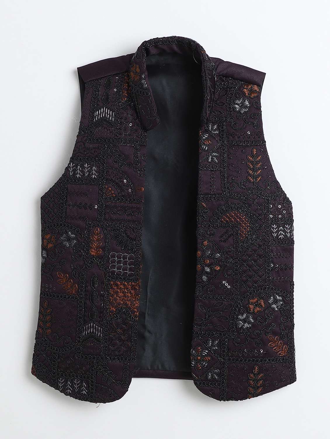 boys embroidered long sleeve sherwani set - 22272690 -  Standard Image - 3