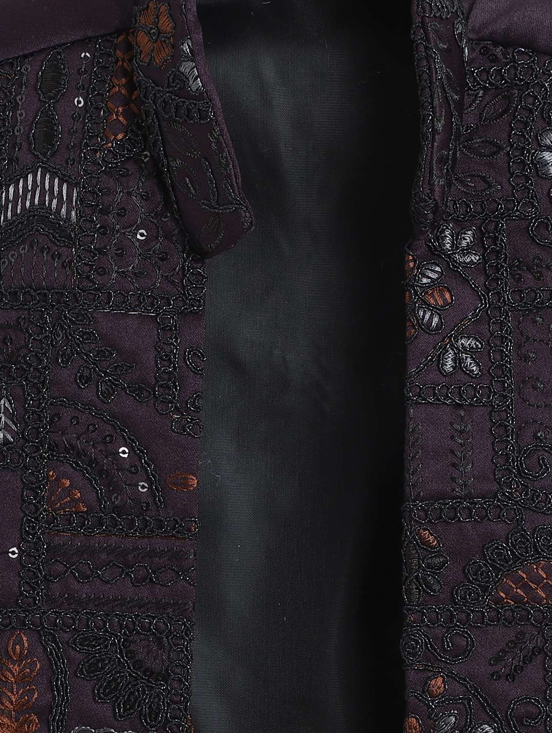 boys embroidered long sleeve sherwani set - 22272690 -  Standard Image - 5