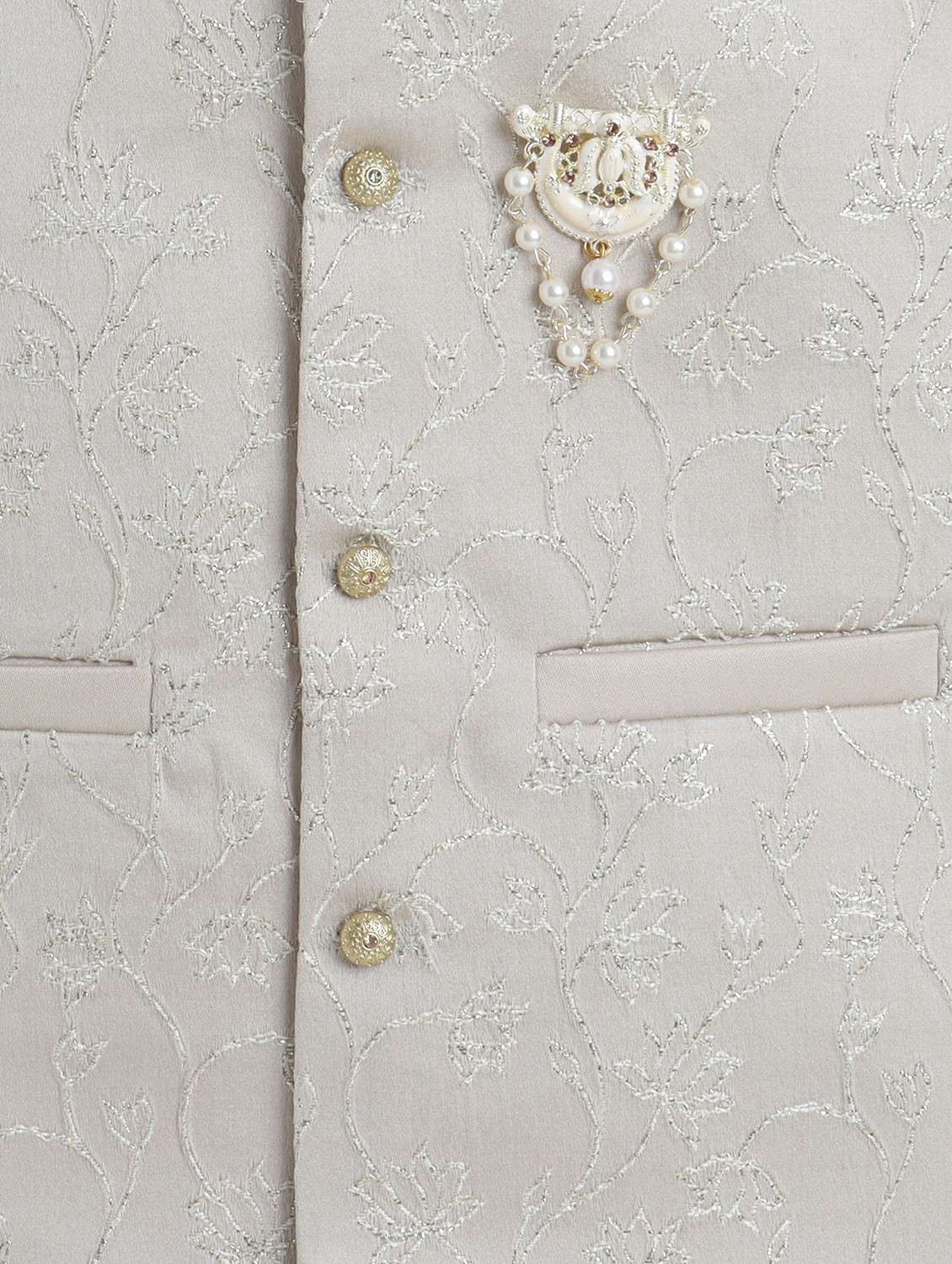 boys embroidered long sleeve sherwani set - 22272702 -  Standard Image - 5