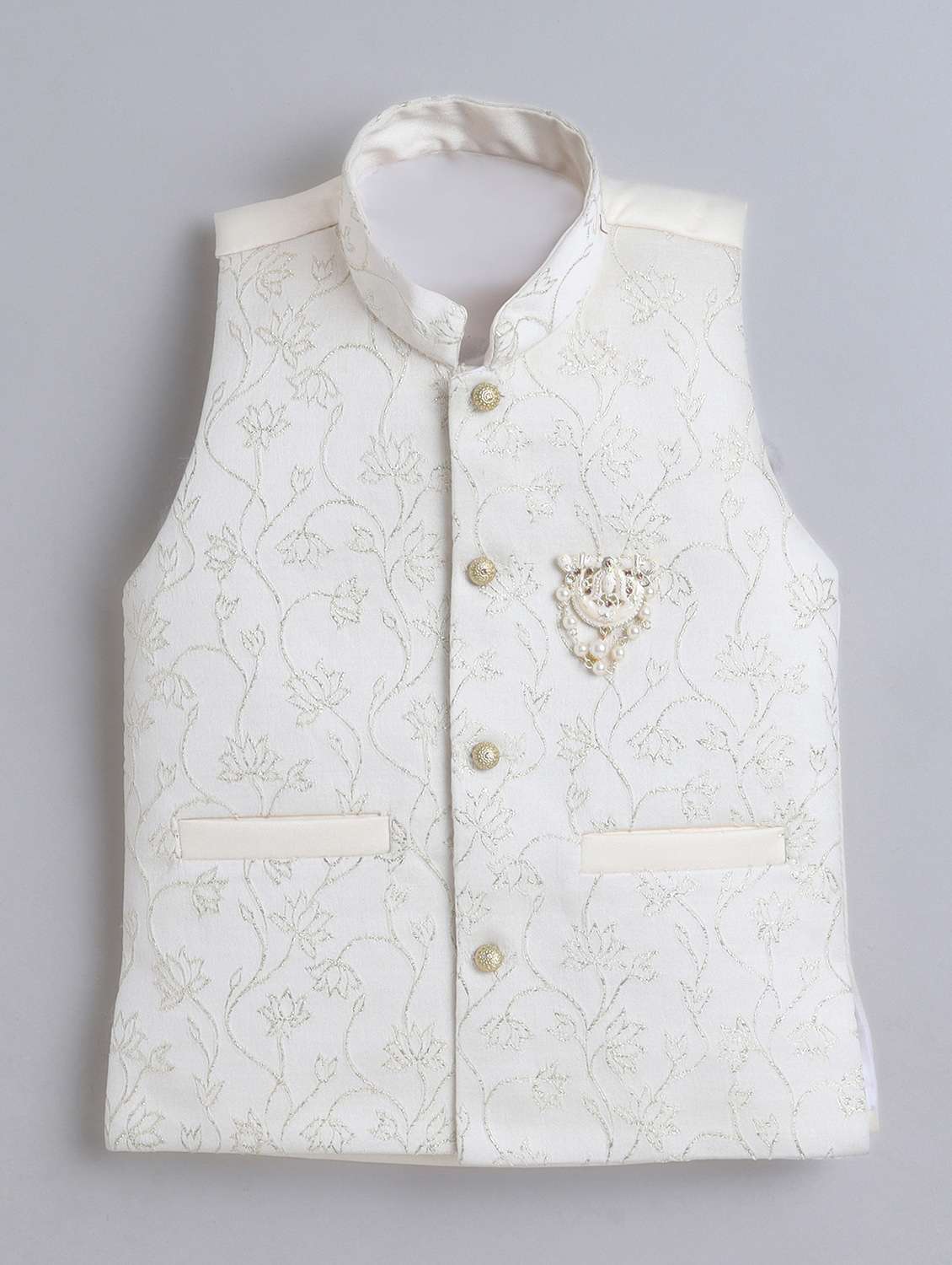 boys embroidered long sleeve sherwani set - 22272703 -  Standard Image - 3