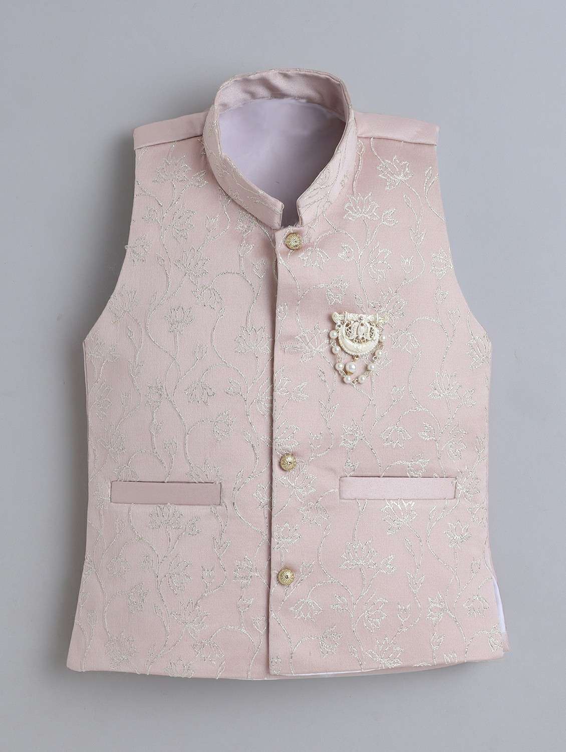 boys embroidered long sleeve sherwani set - 22272704 -  Standard Image - 3