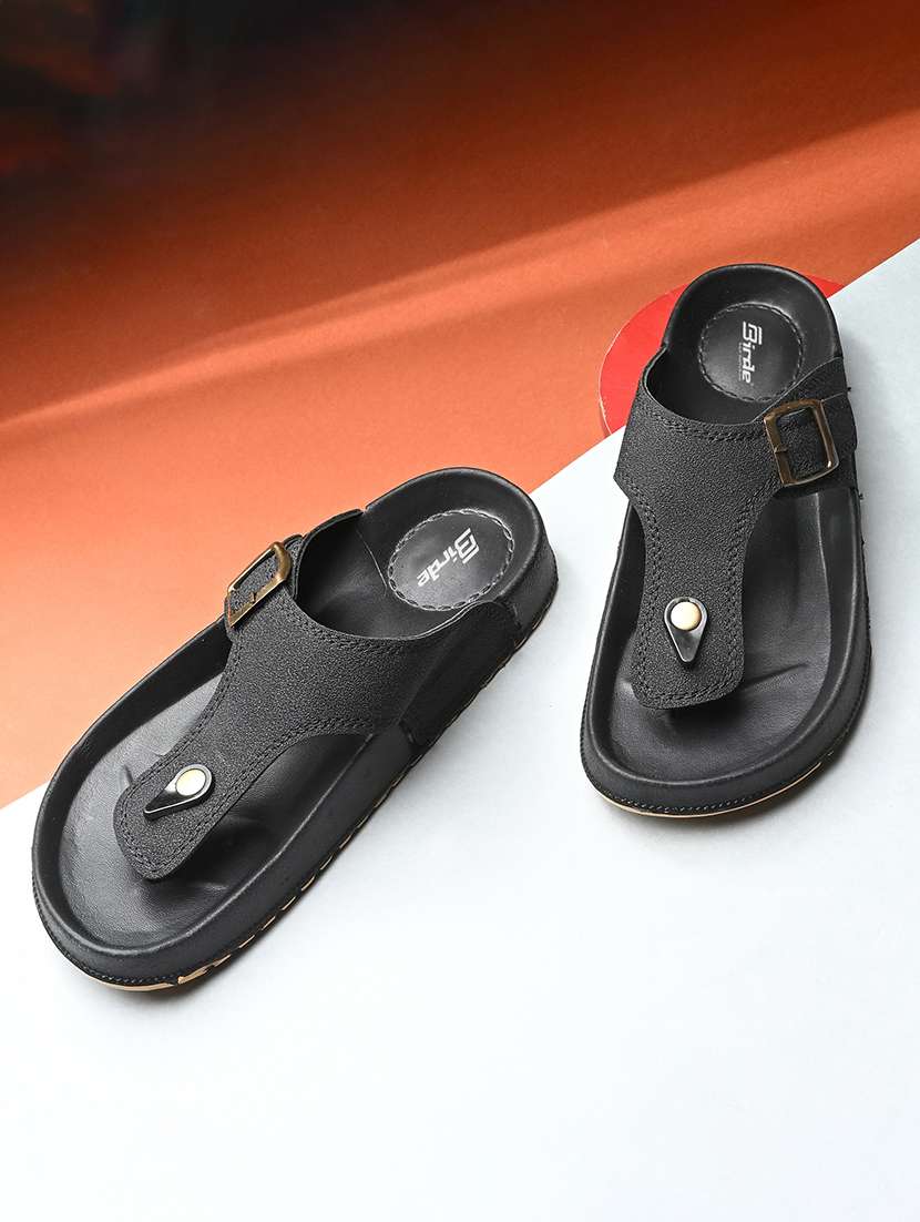 men black slip on sandal