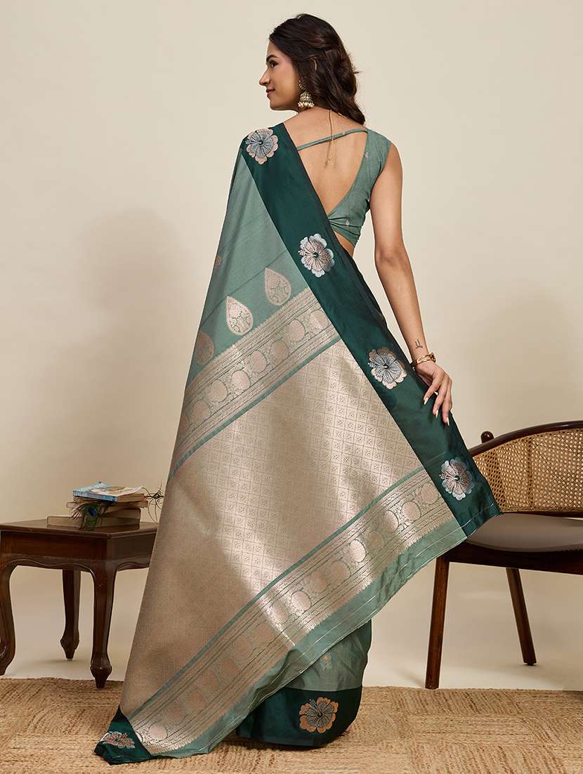 women self design banarasi saree with blouse - 22272756 -  Standard Image - 3