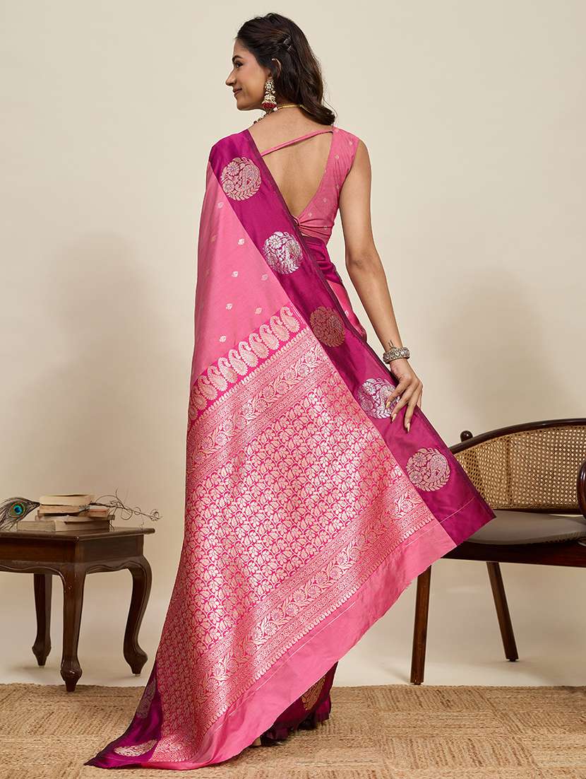 women self design banarasi saree with blouse - 22272762 -  Standard Image - 3
