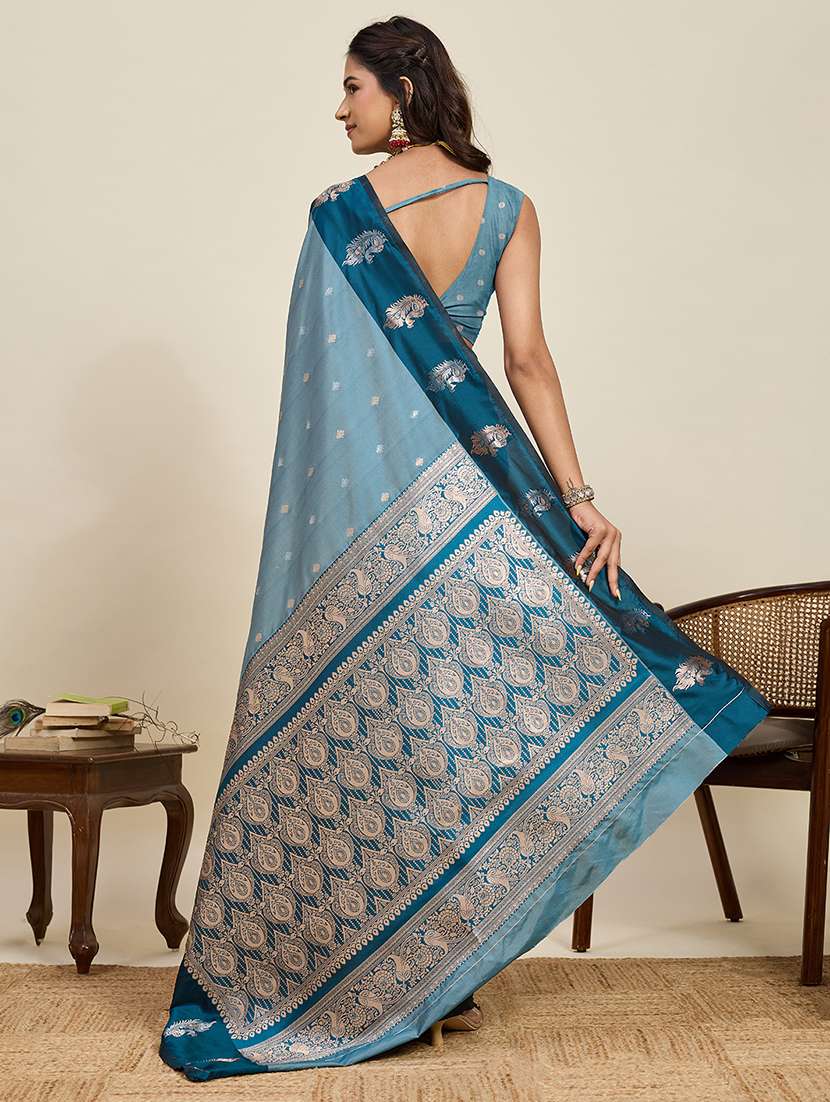 women self design banarasi saree with blouse - 22272767 -  Standard Image - 3