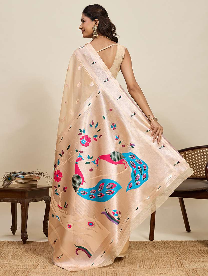 women self design paithani saree with blouse - 22272768 -  Standard Image - 3