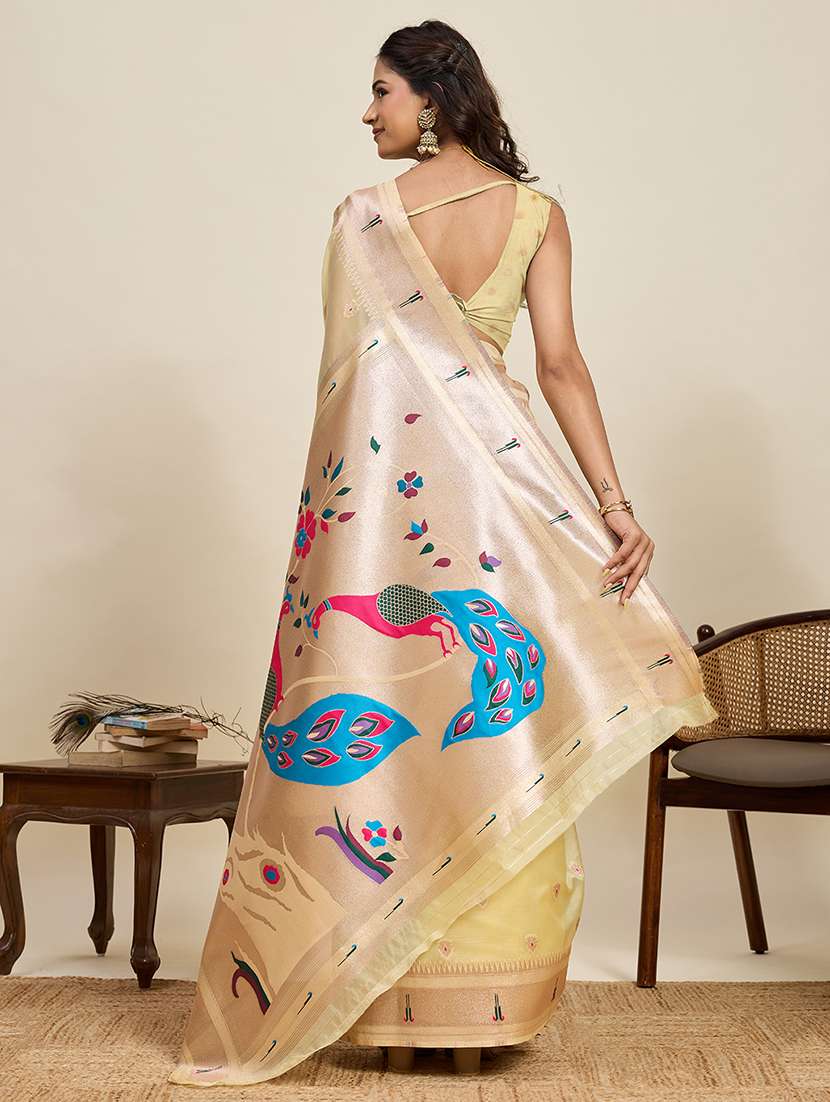 women self design paithani saree with blouse - 22272769 -  Standard Image - 3