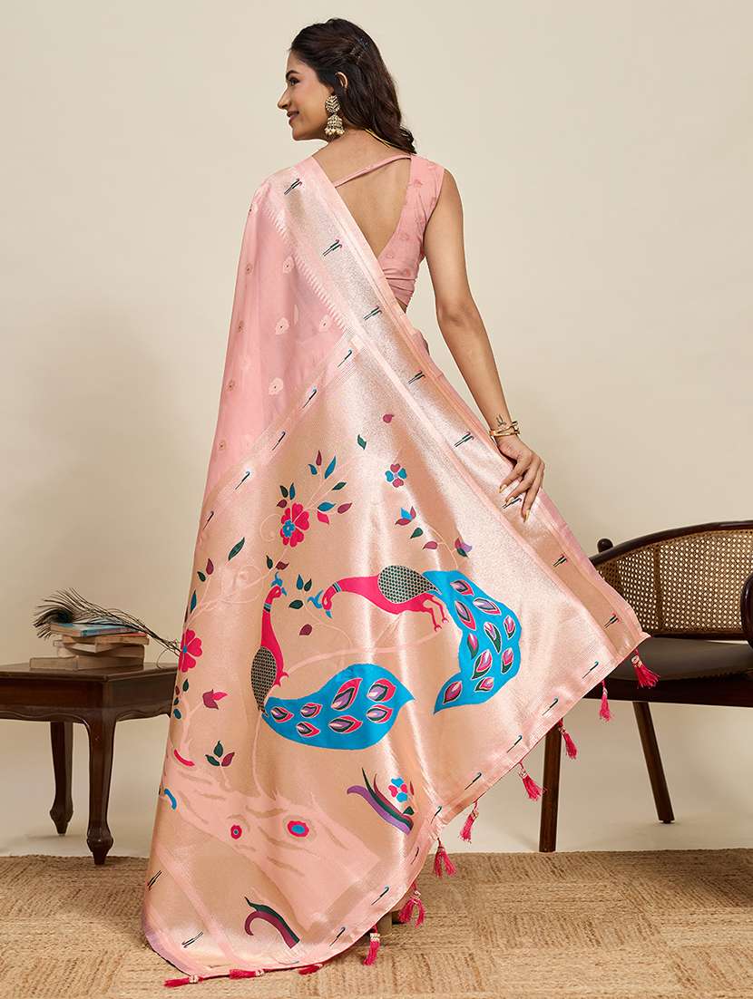 women self design paithani saree with blouse - 22272770 -  Standard Image - 3