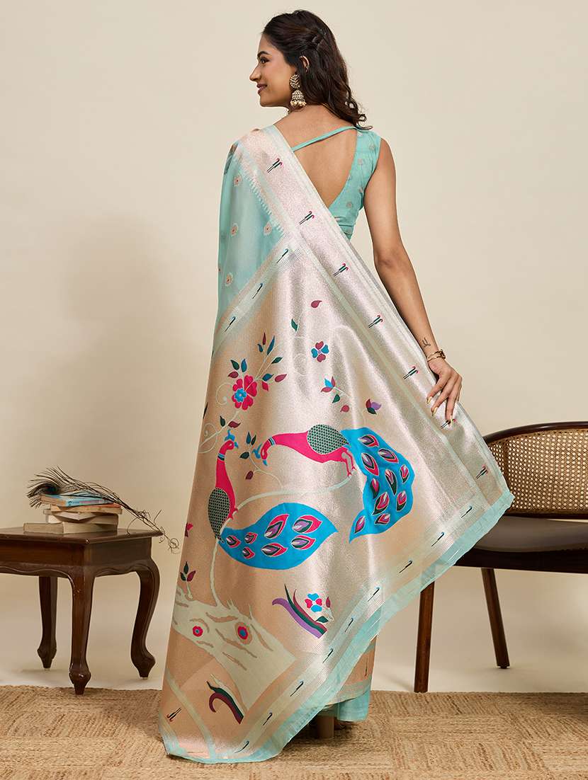 women self design paithani saree with blouse - 22272771 -  Standard Image - 3