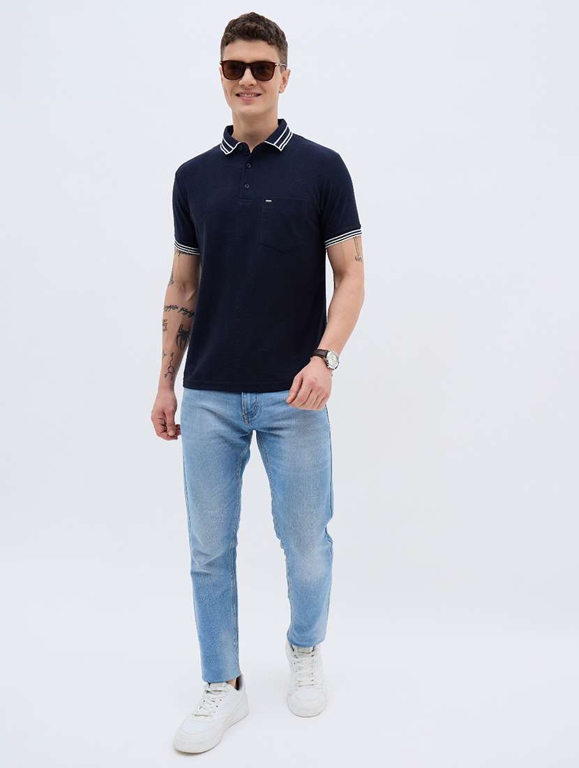 men solid short sleeve regular fit polo t-shirt - 22272856 -  Standard Image - 3