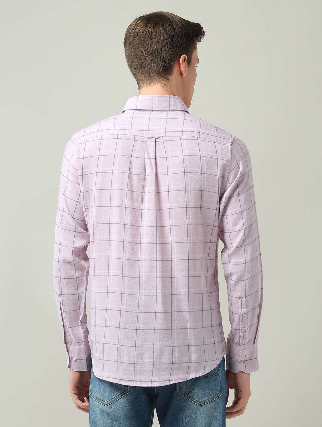 men checkered long sleeve regualr fit casual shirt - 22272864 -  Standard Image - 3