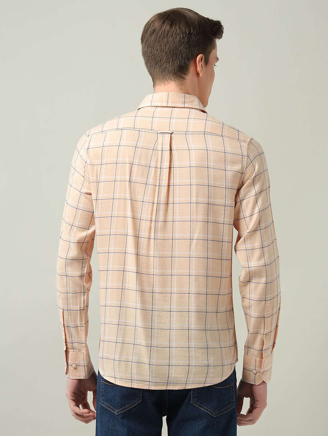 men checkered long sleeve regualr fit casual shirt - 22272867 -  Standard Image - 3