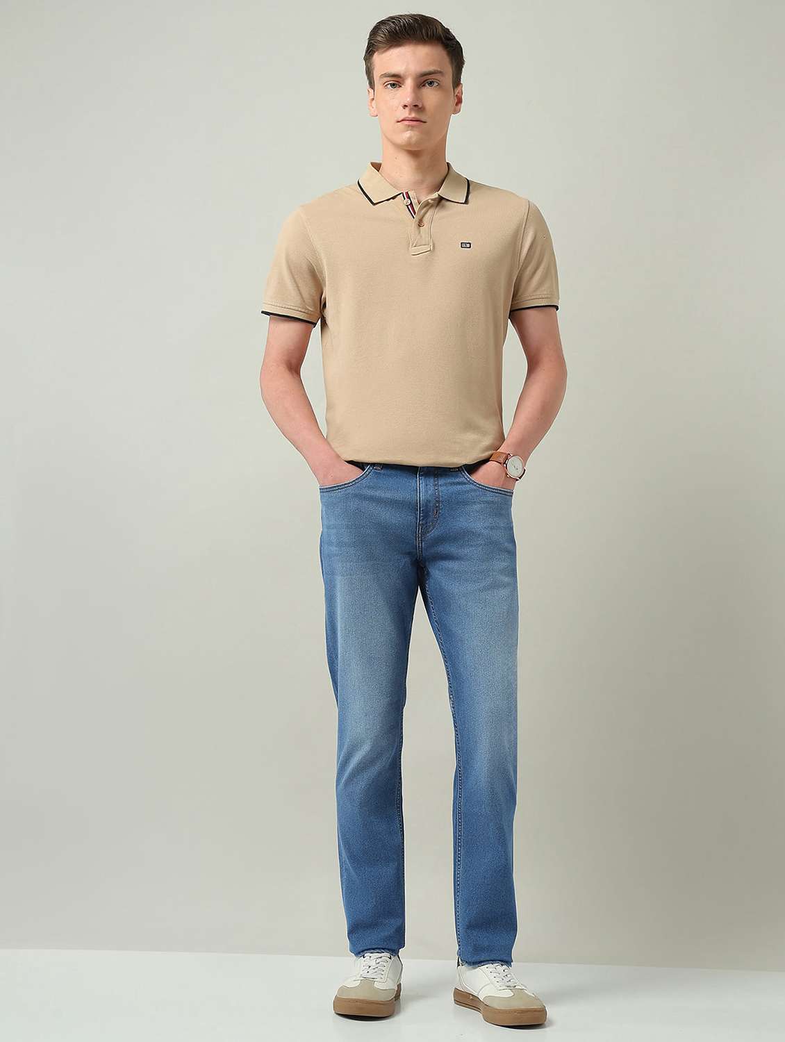 men washed mid rise full length slim fit jeans - 22272871 -  Standard Image - 5