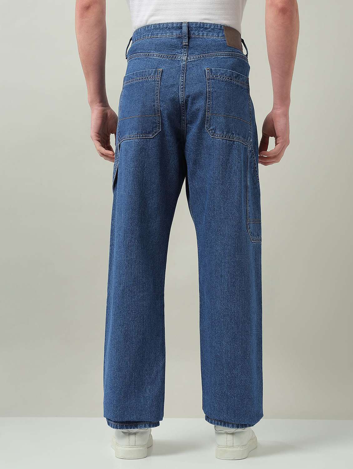 men washed mid rise full length straight fit jeans - 22272873 -  Standard Image - 3