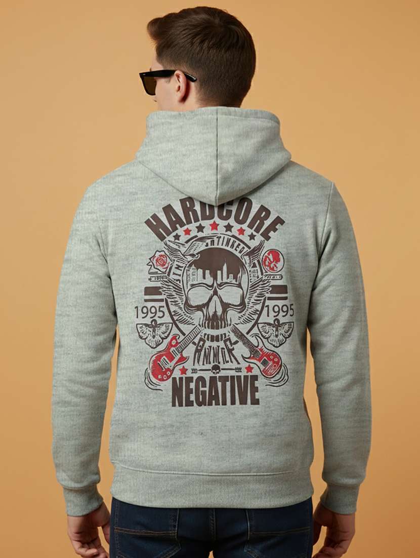 men printed long sleeve regular fit sweatshirt