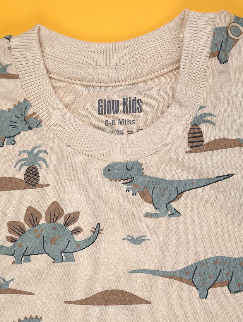 boys printed t-shirt & shorts co-ords set - 22273091 -  Standard Image - 3