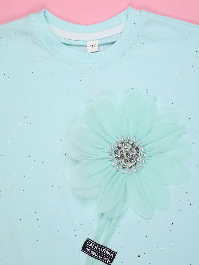 girls solid short sleeve tee - 22273112 -  Standard Image - 3