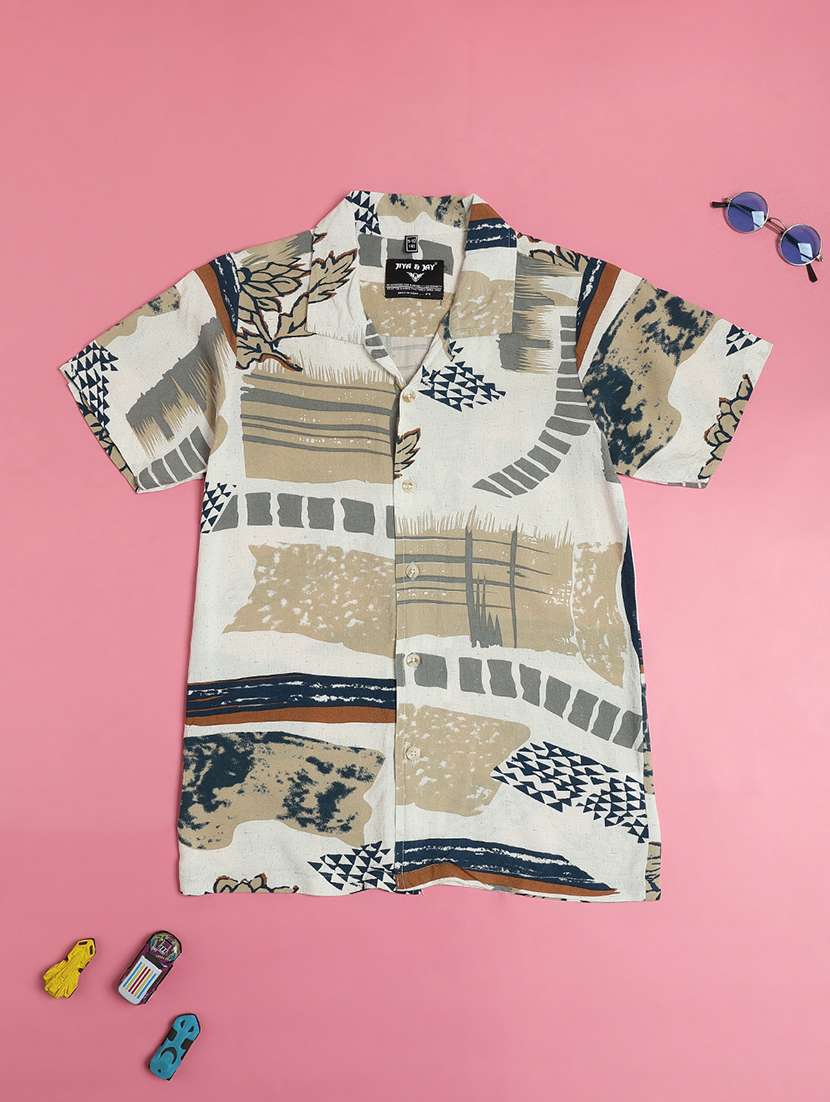 boys printed short sleeve shirt