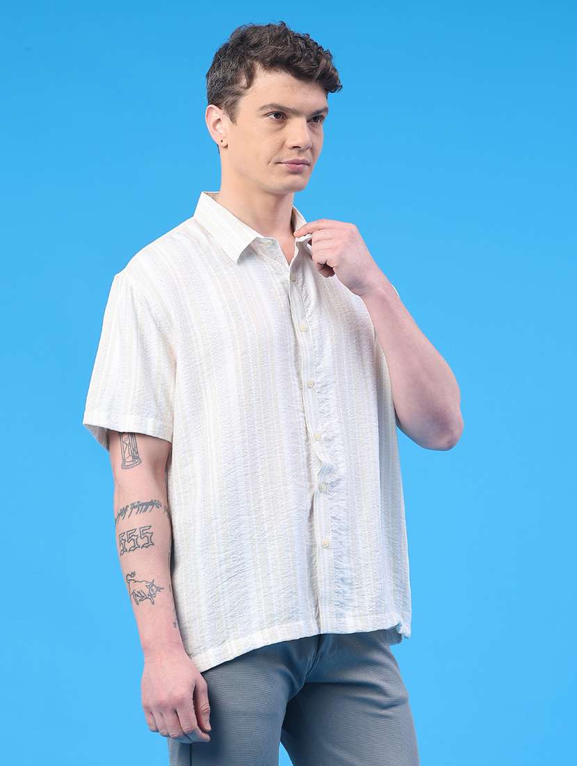 men printed short sleeve regular fit casual shirt - 22273150 -  Standard Image - 3