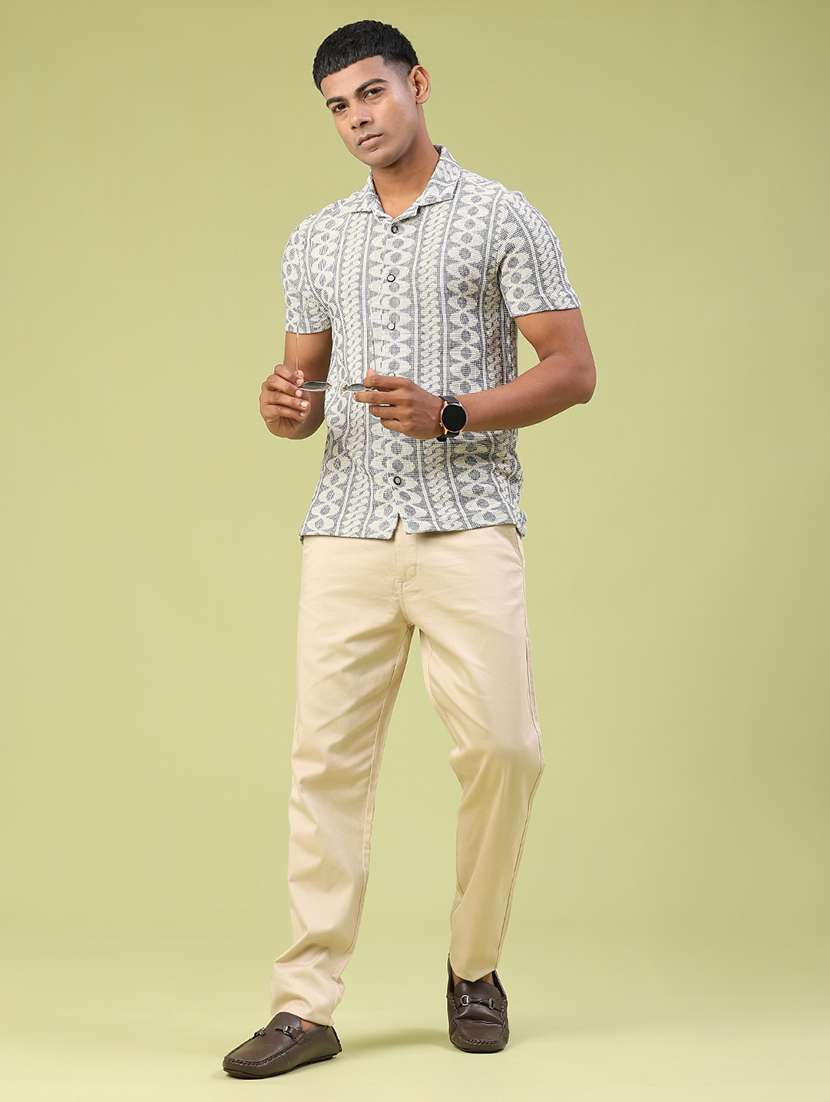 men solid mid rise chinos casual trouser - 22273167 -  Standard Image - 5