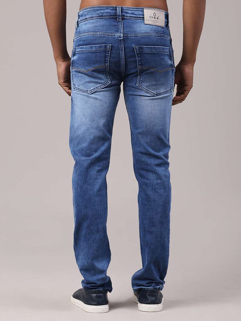 men washed mid rise full length slim fit jeans - 22273173 -  Standard Image - 3