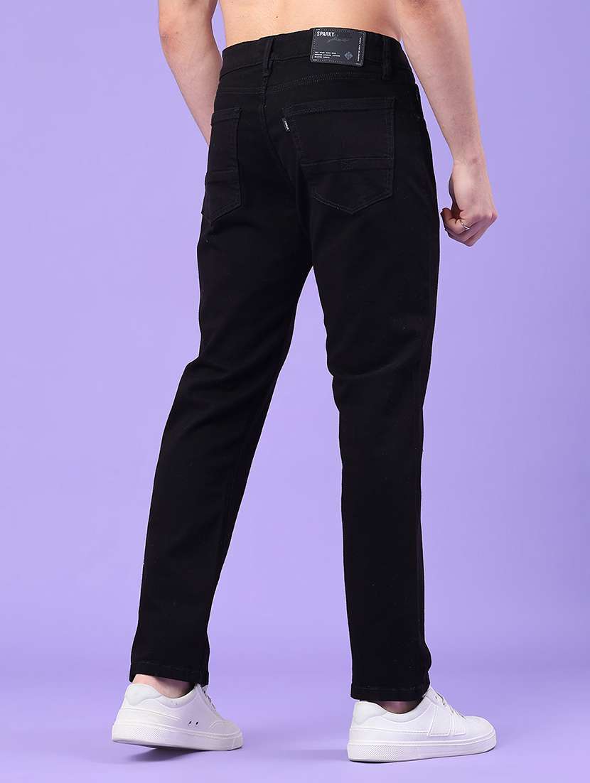 Men Plain Mid Rise Full Length Jeans - 22273176 -  Standard Image - 3