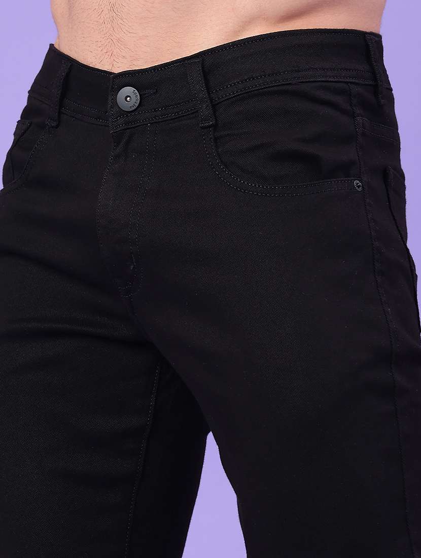 men plain mid rise full length jeans - 22273177 -  Standard Image - 5