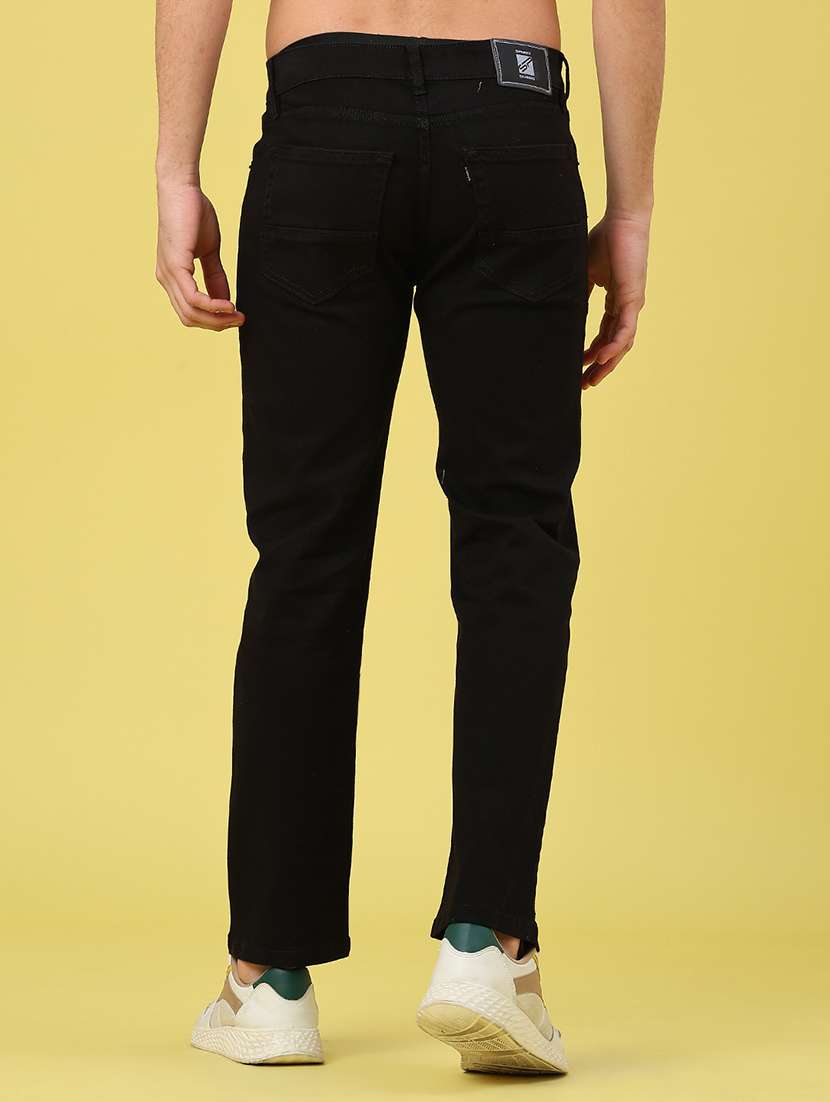 men plain mid rise full length jeans - 22273178 -  Standard Image - 3