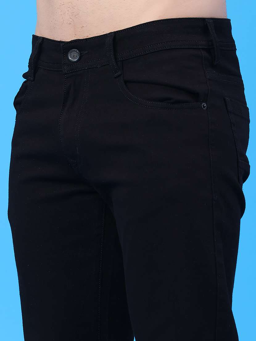 Men Plain Mid Rise Full Length Jeans - 22273180 -  Standard Image - 5