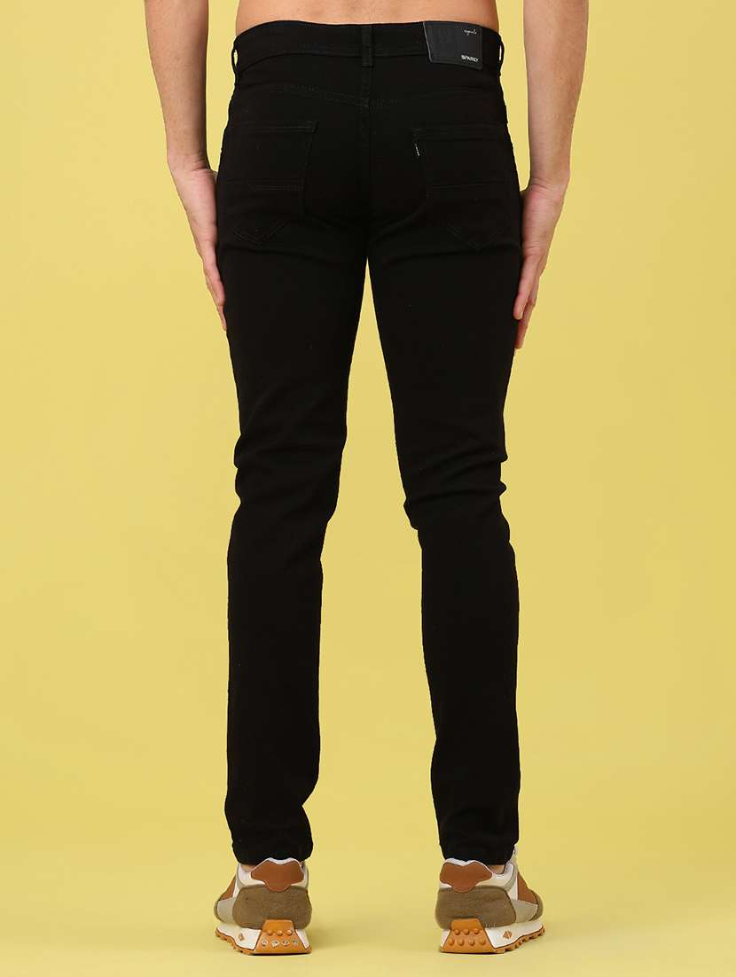men plain mid rise full length jeans - 22273184 -  Standard Image - 3