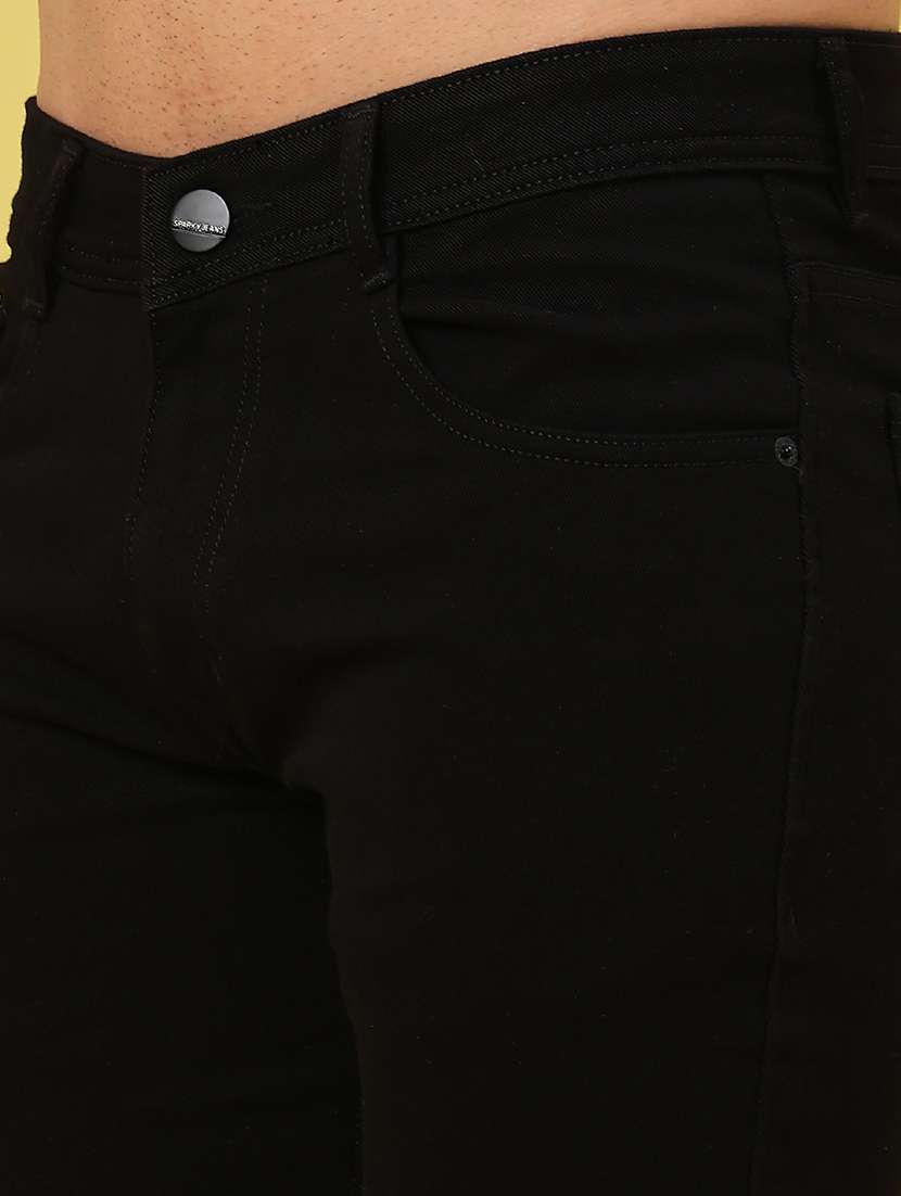 men plain mid rise full length jeans - 22273184 -  Standard Image - 5
