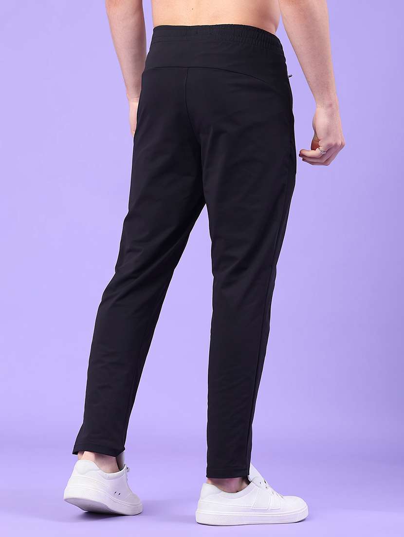 men solid mid rise regular fit track pant - 22273320 -  Standard Image - 3