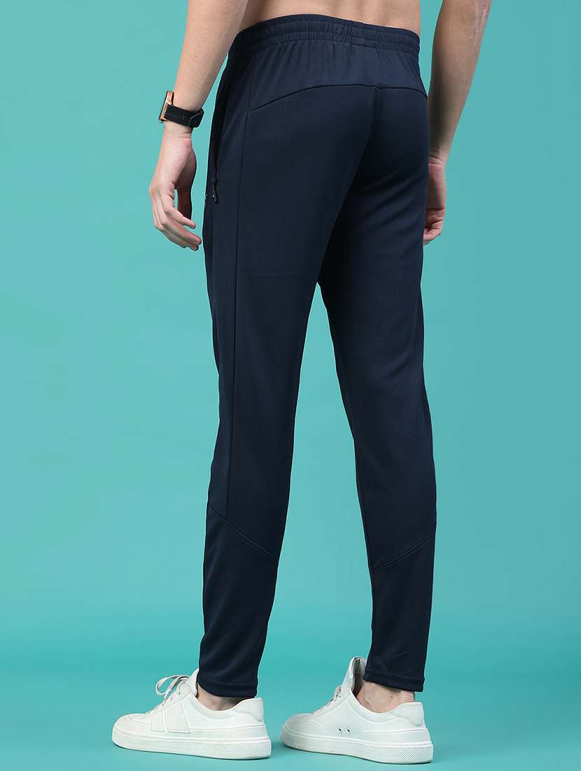 men solid mid rise full length track pant - 22273322 -  Standard Image - 3